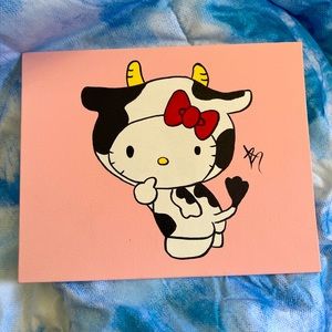 Hello Kitty Cow Painting